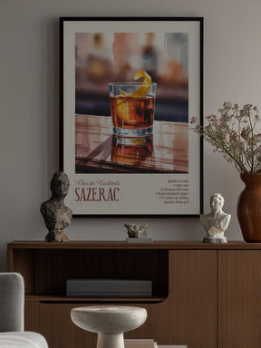 Classic Cocktails - Sazerac Poster