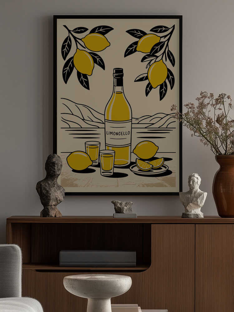 Limoncello Bottle Poster