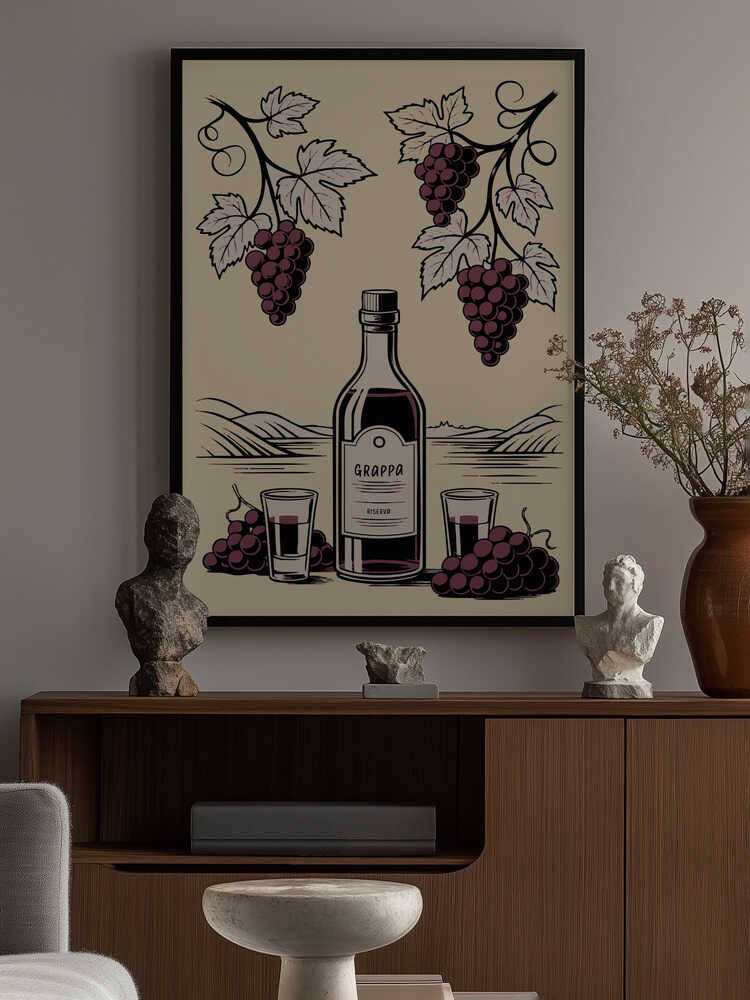 Grappa Bottle Poster