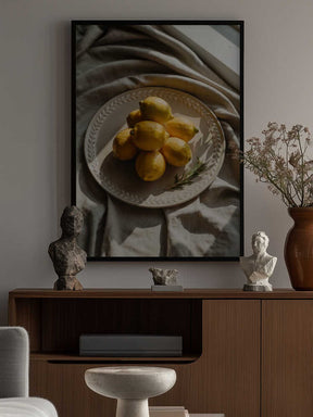 A Plate of Lemons Poster