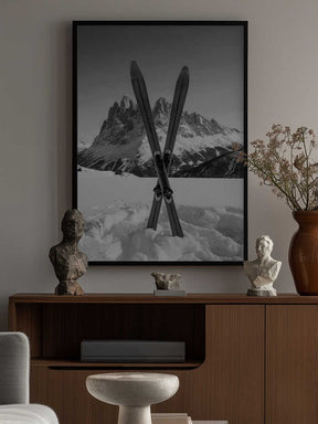 Crossed Skis Poster