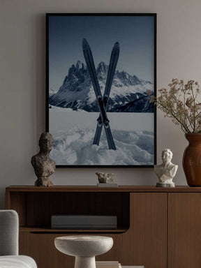 Crossed Skis Poster