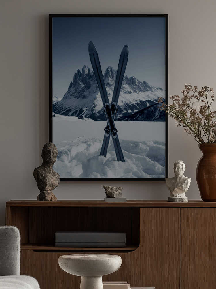 Crossed Skis Poster