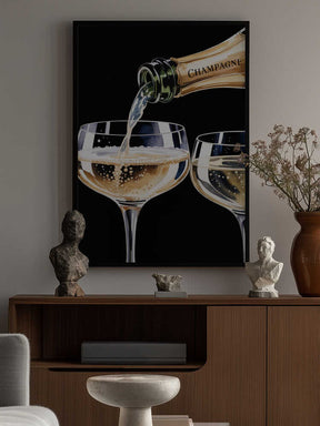 Pouring Champagne Poster