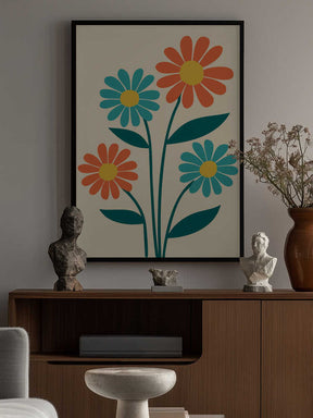 Boho Flowers Series No 8 Poster
