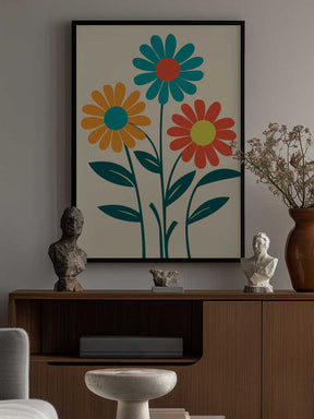 Boho Flowers Series No 9 Poster