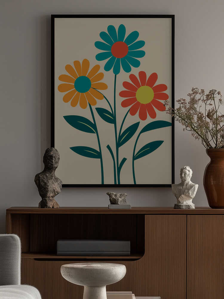 Boho Flowers Series No 9 Poster