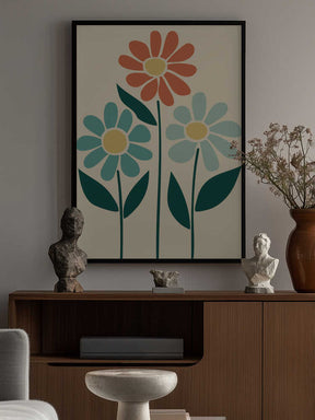 Boho Flowers Series No 6 Poster