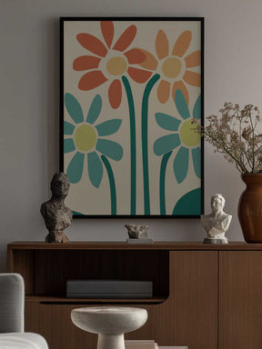 Boho Flowers Series No 2 Poster