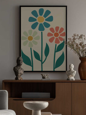 Boho Flowers Series No 1 Poster