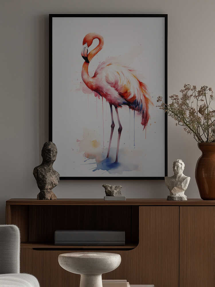 Flamingo Watercolor Poster