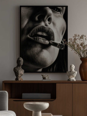The Girl With the Burning Cigarette Poster