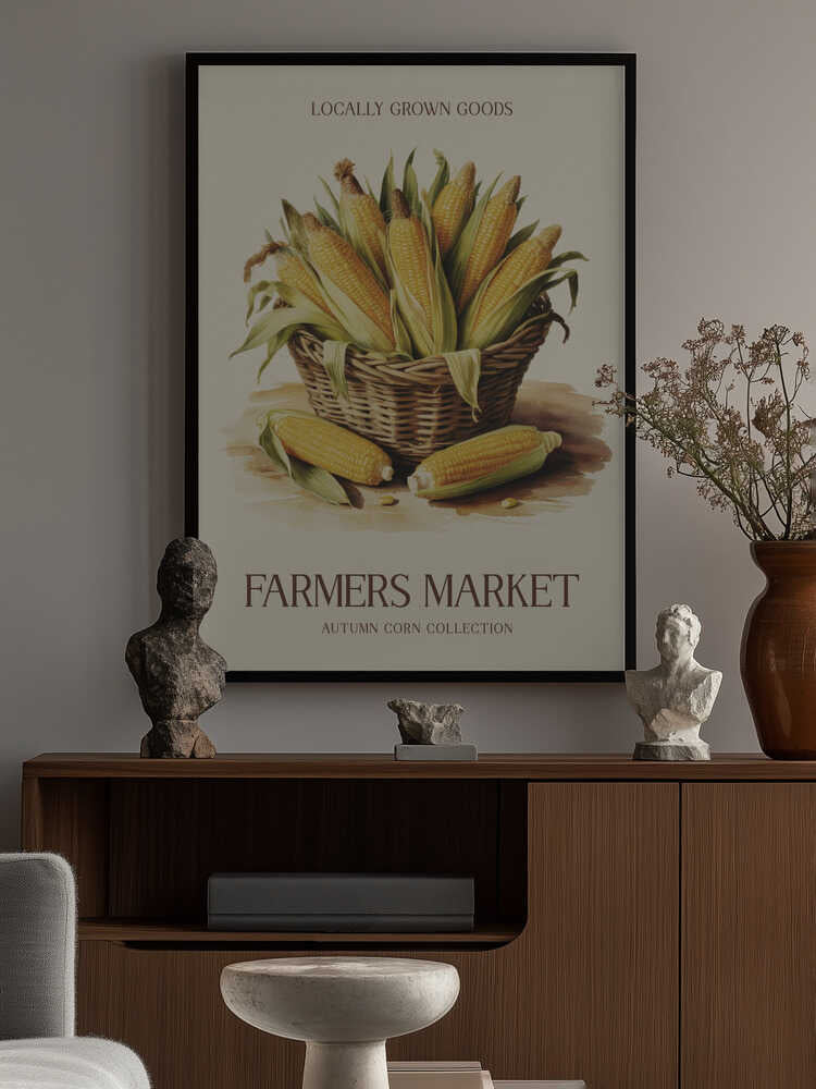 Farmers Market Corn Poster