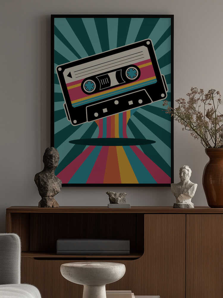 Colorful Cassette Poster