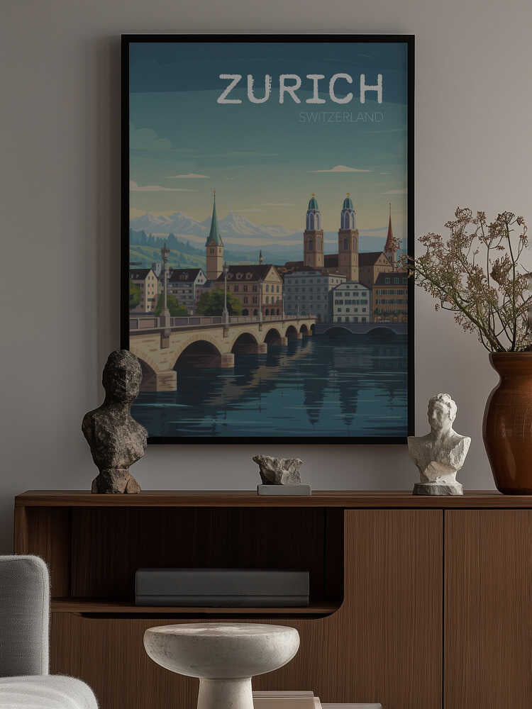 Zurich Travel Poster Poster