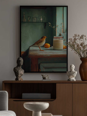 Country Morning Bird Poster