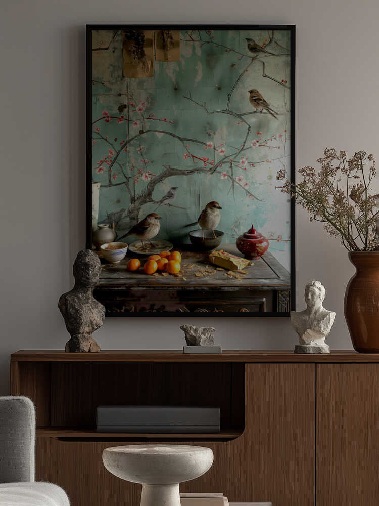 Blossoms and Birds Poster