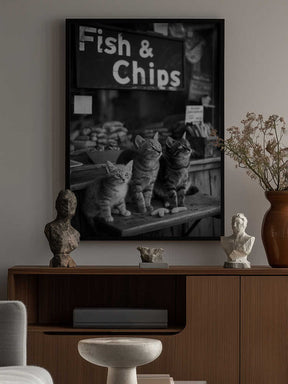 Hungry Kittens Poster