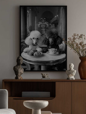 Parisian Poodle Breakfast Poster
