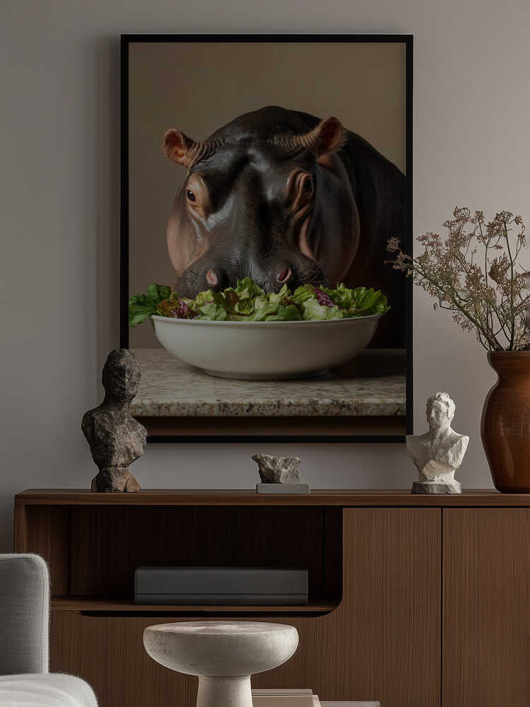 Hippo’s Green Feast Poster