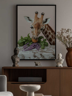Giraffe’s Herbal Delight Poster