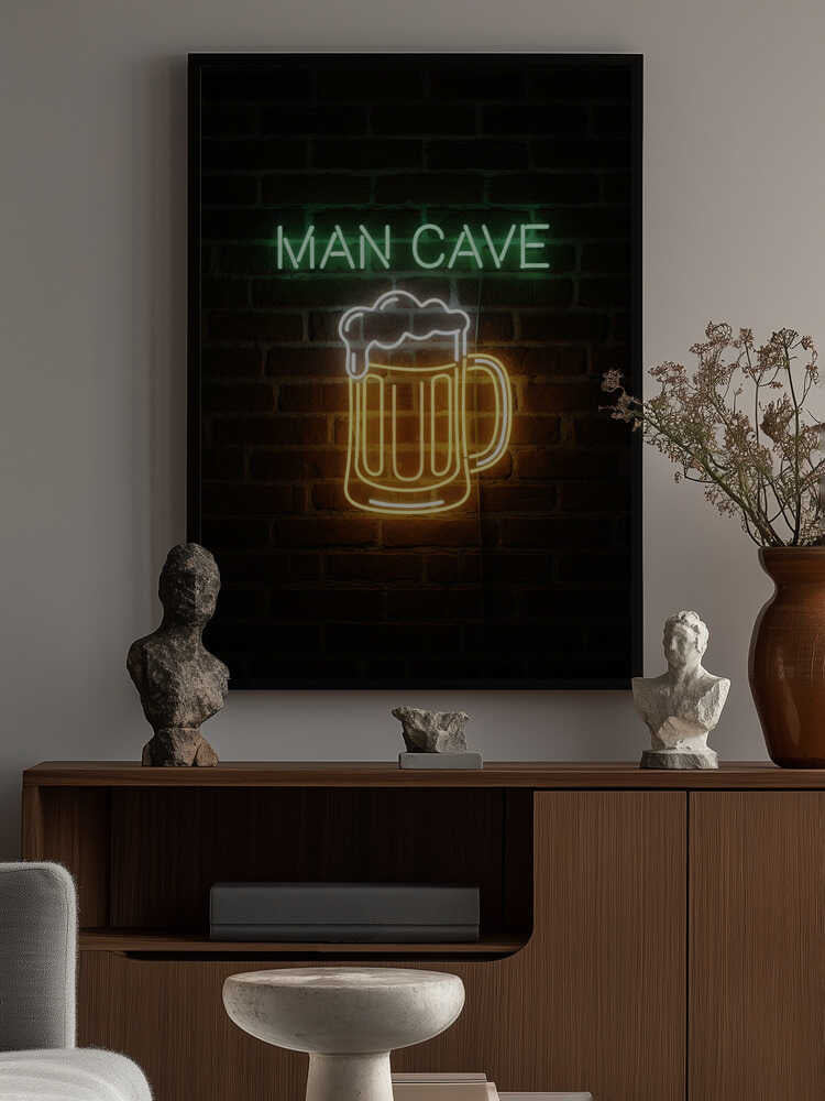 Man Cave Neon Sign No 2 Poster