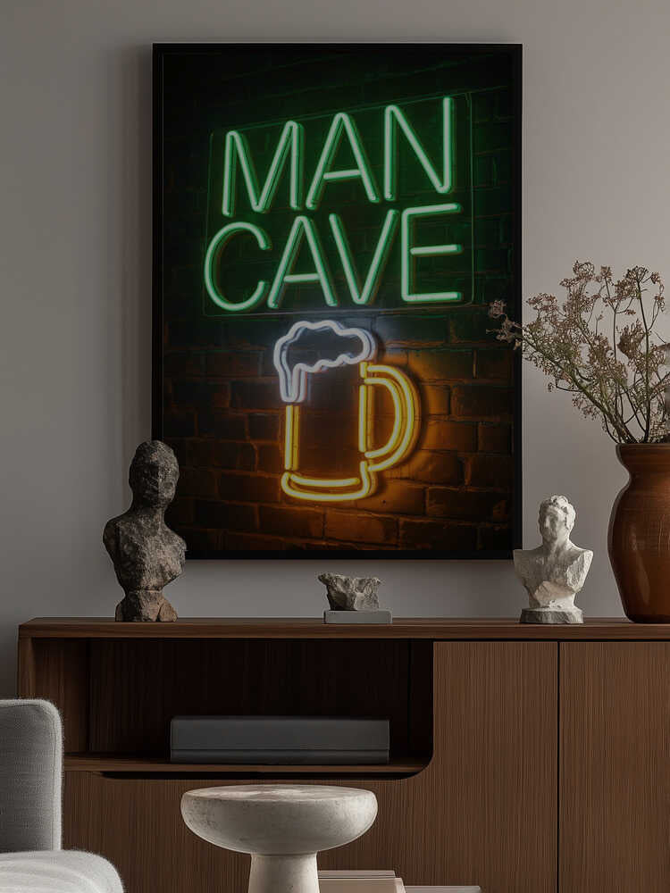 Man Cave Neon Sign No 1 Poster