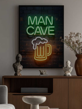 Man Cave Neon Sign No 3 Poster