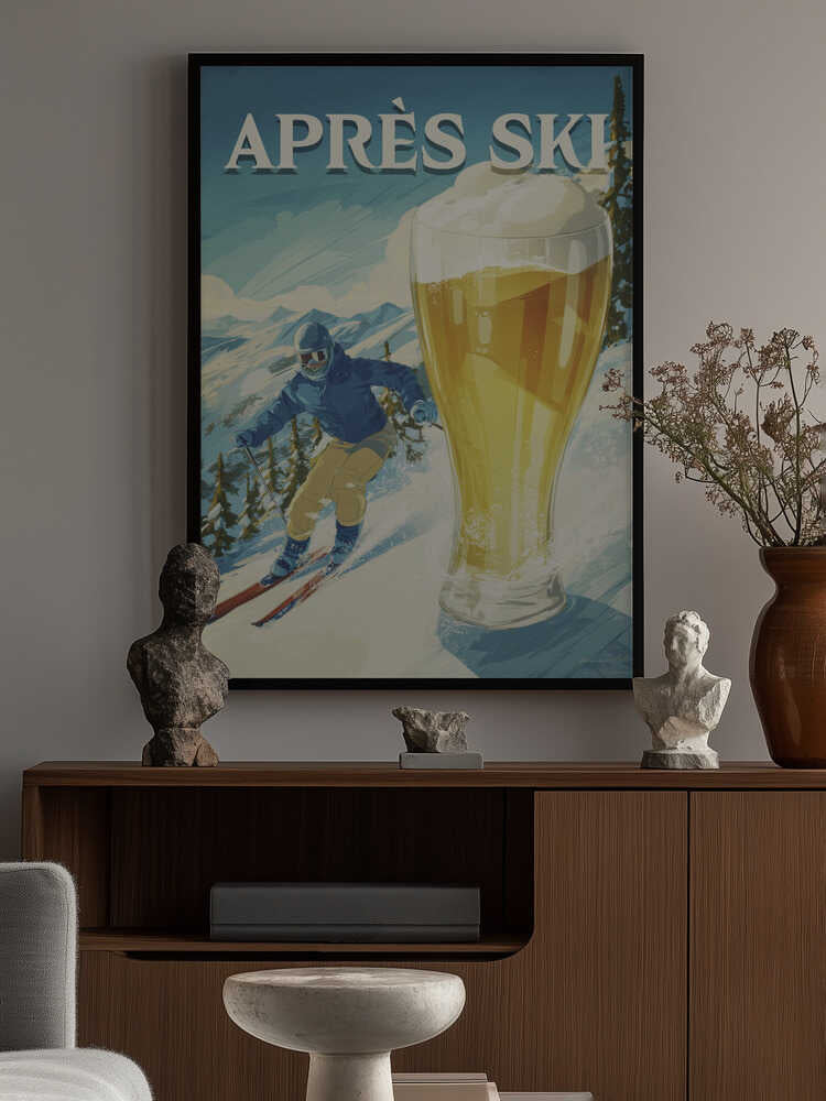 Apres Ski Retro Poster