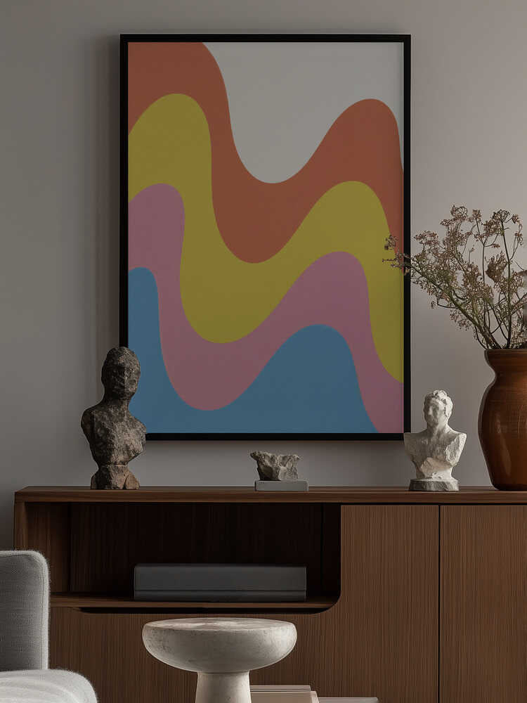 Waves of Color Poster