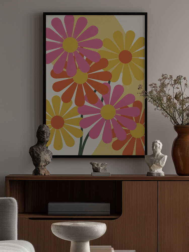 Happy Flowers Poster