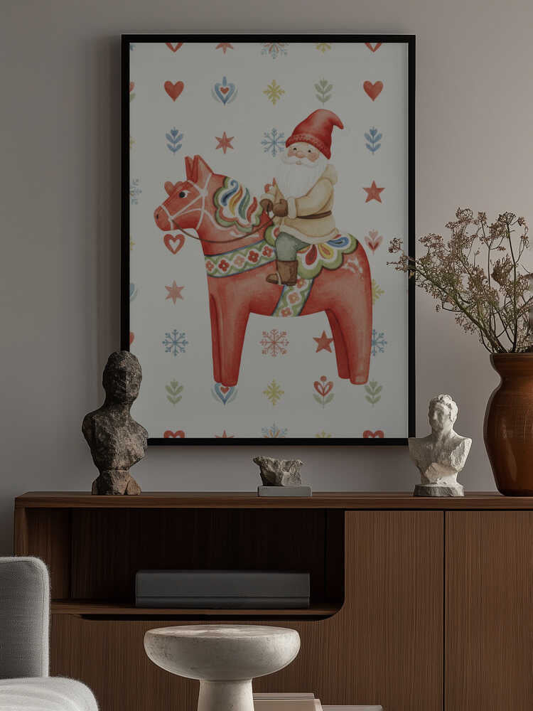 Gnome On Horse Poster