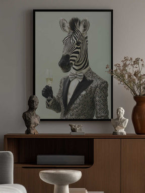 Zebra In Tuxedo Jacket Poster