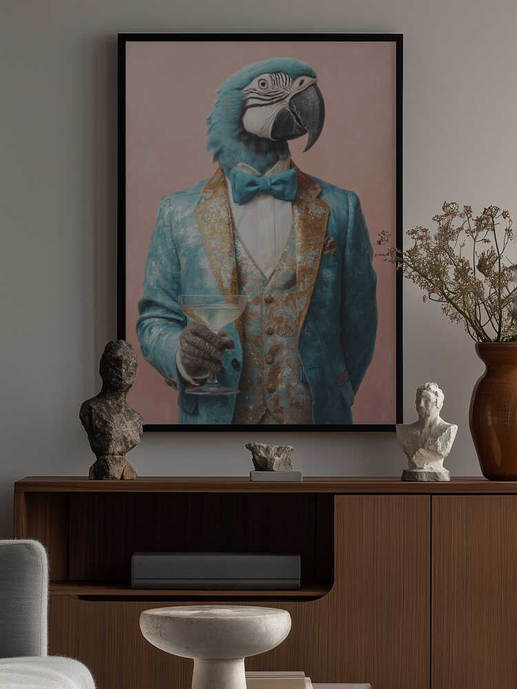 Parrot In Gala Jacket Poster