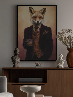 Fox In Velvet Suit Poster