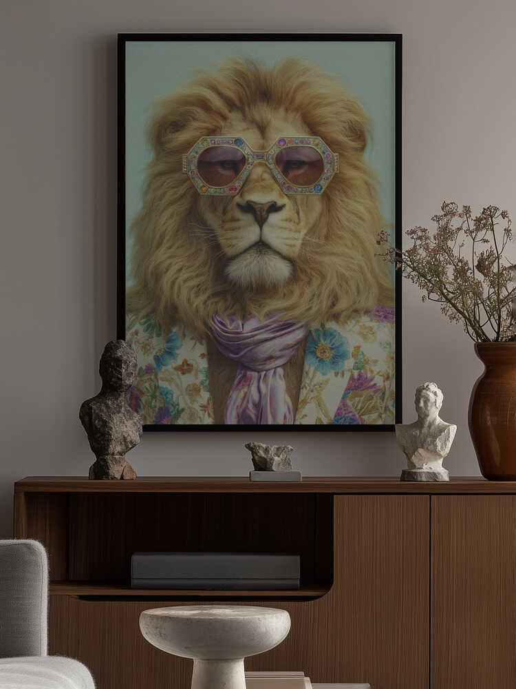 Groovy Lion Poster
