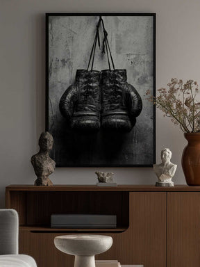 Retro Boxing Gloves Poster
