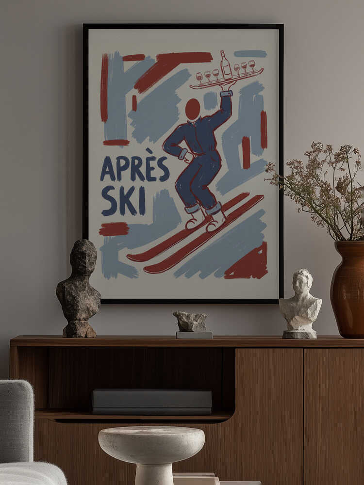 Apres Ski Waiter Poster