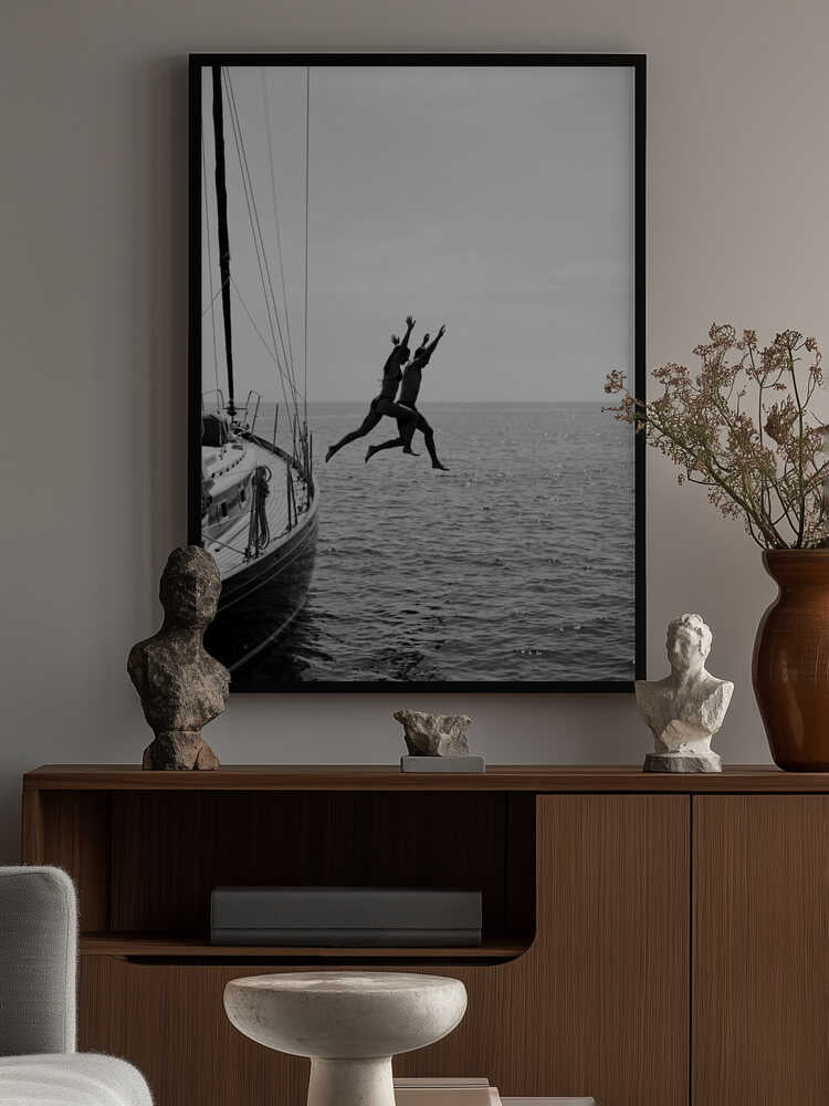 Jumping From a Boat Poster