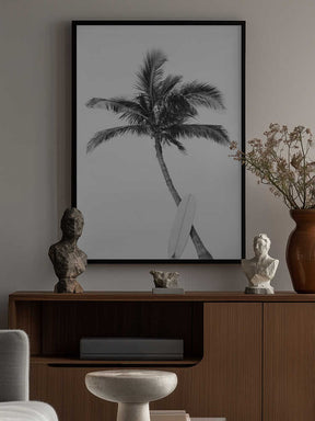 Palm Surfboard Poster