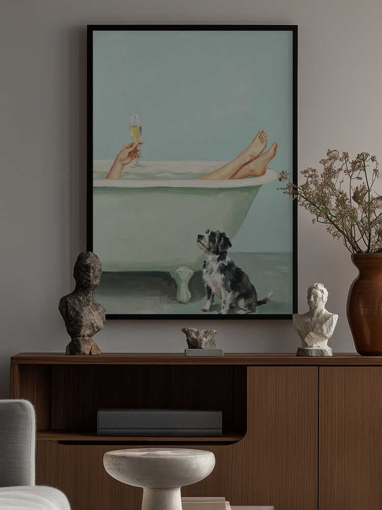 Prosecco In the Bathtub Poster