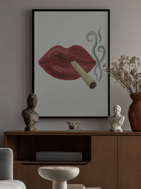Smoking Lips Poster