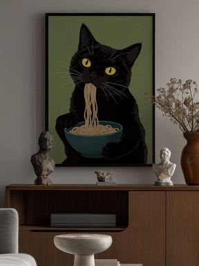 Noodle Cat No 4 Poster