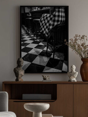 Checkered Pattern Bar Poster