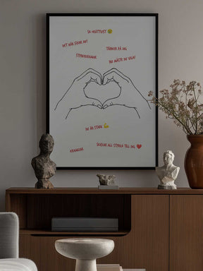 Handhjärta &amp; styrkekramar Poster