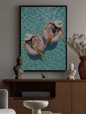 Floating In the Pool Poster