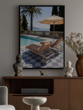 Sunbeds At the Beach Villa Poster