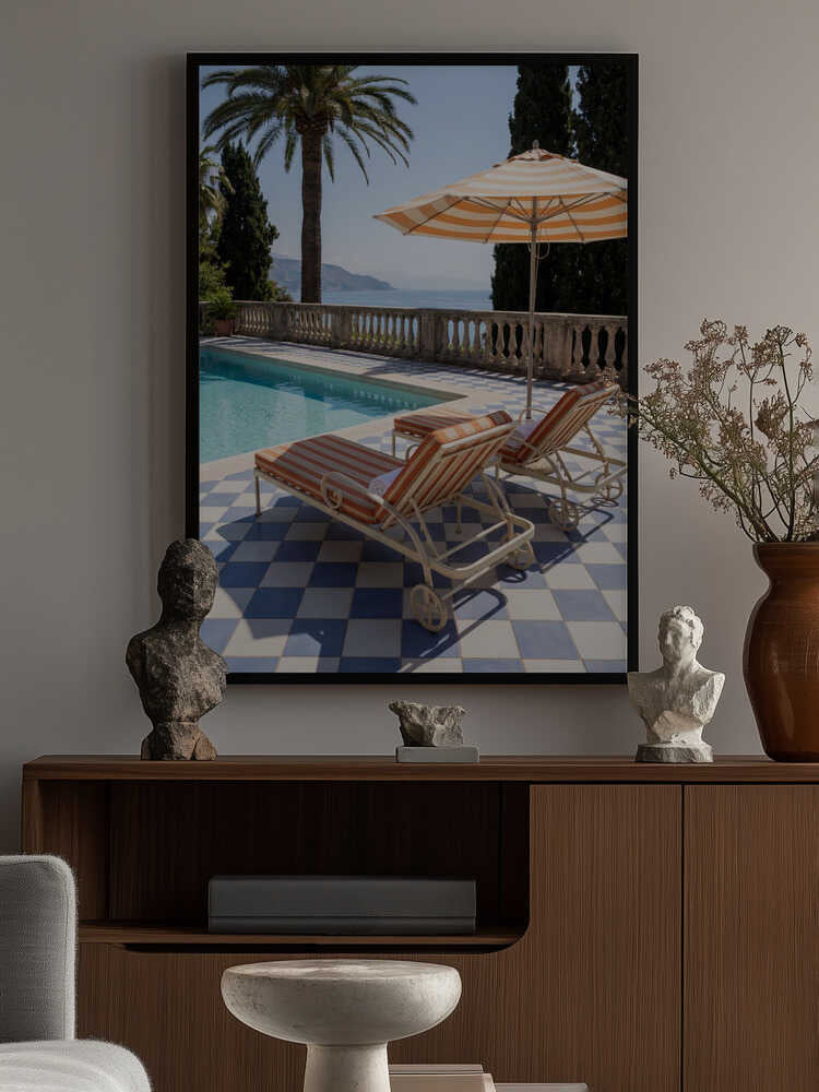 Sunbeds At the Beach Villa Poster