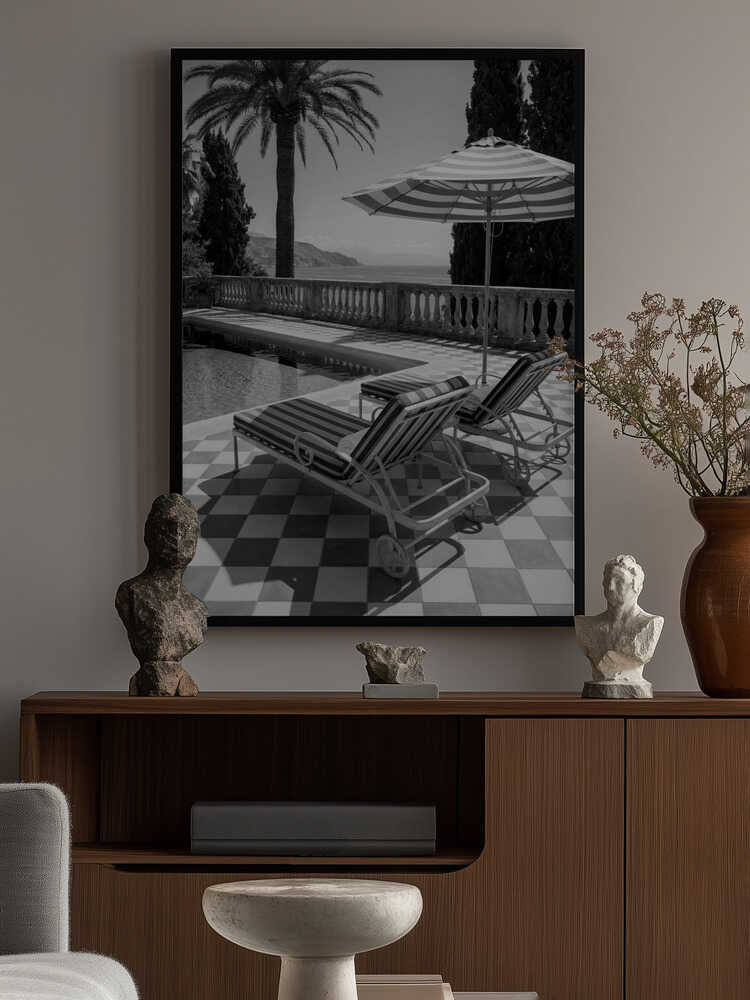 Sunbeds At the Beach Villa Poster