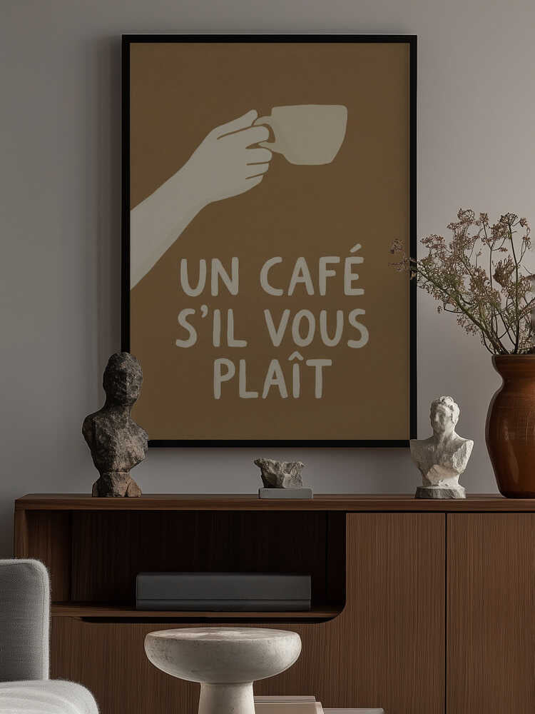 Un Café S'il Vous Plait Poster